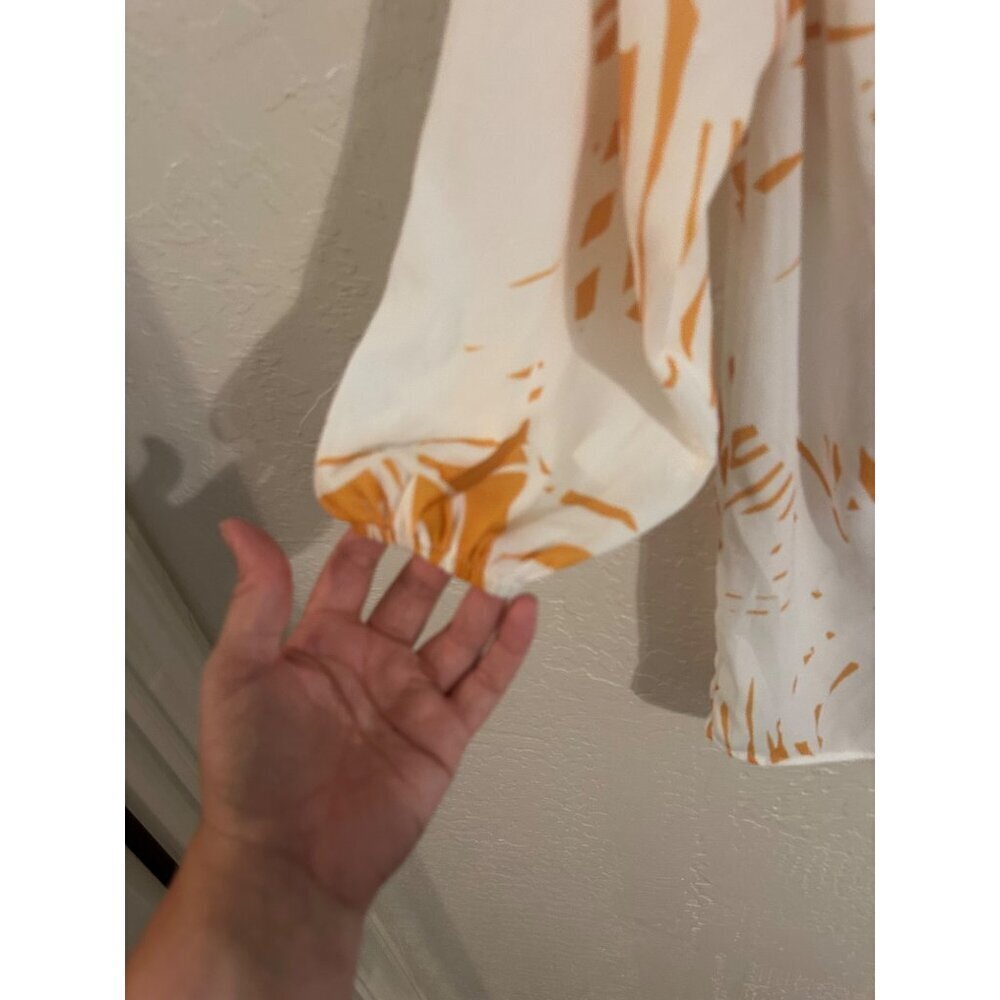 Bishop & Young Y White & Yellow Off The Shoulder Riviera Beachy Blouse - Picture 2 of 11